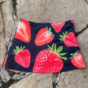 Strawberry Print Skort